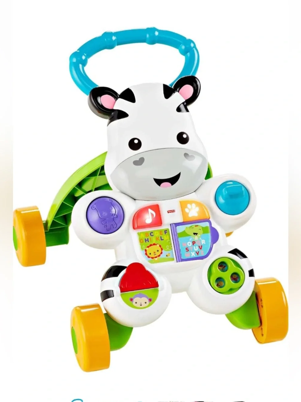 Fisher-Price Baby Push Toy Learn with Me Zebra Walker Musical Learning Activity